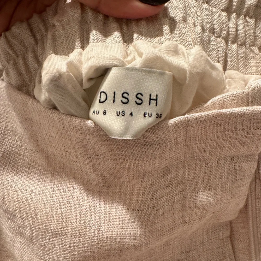 DISSH Bloom Natural Linen Mini Skirt – Size 4 (US) / AU 8 - Picture 5 of 6